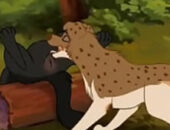 Cão lambe buceta antes do sexo