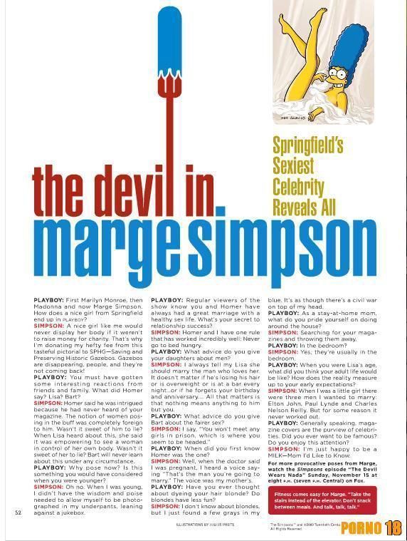 marge simpson nua revista