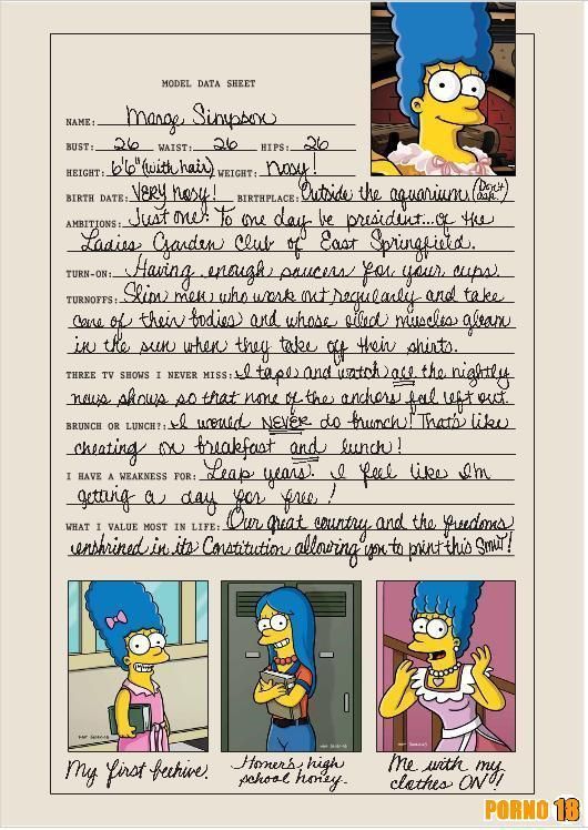 marge simpson peladinha